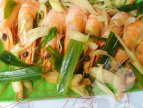 Tôm hấp gừng