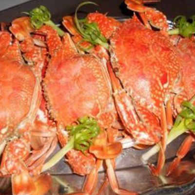 Ghẹ hấp hành gừng