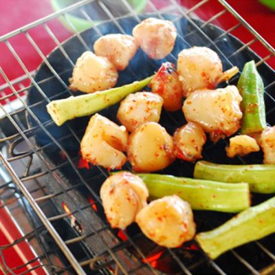 Cồi chôm chôm nướng gia vị